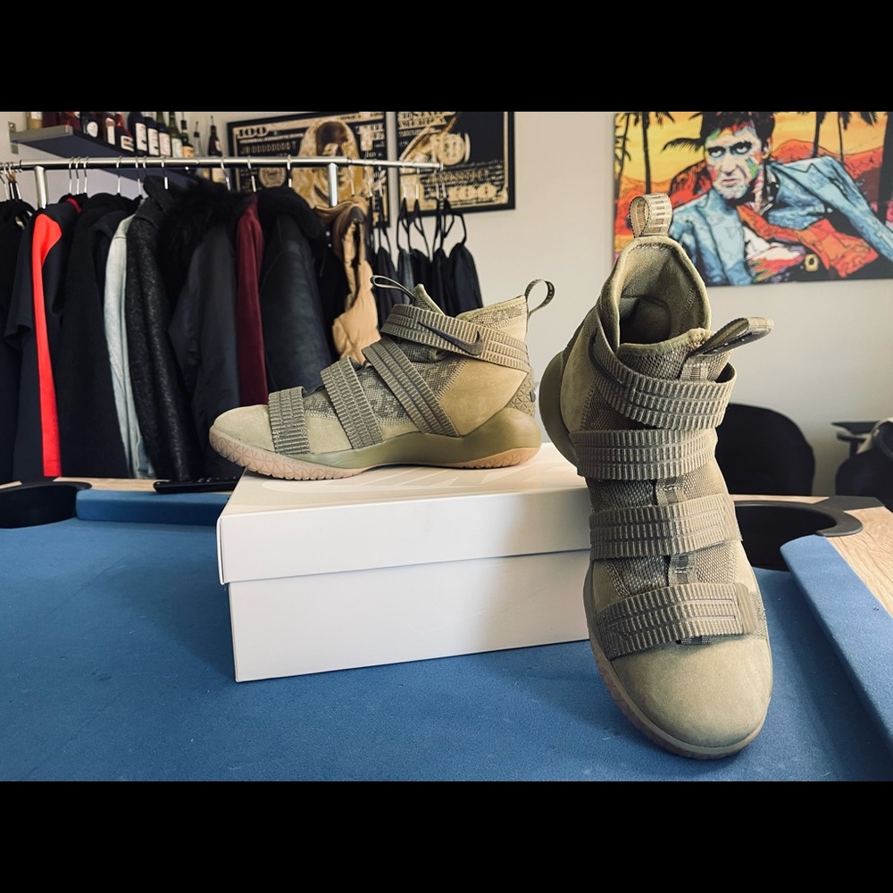 Nike LeBron Zoom Soldier 11s Olive Camo